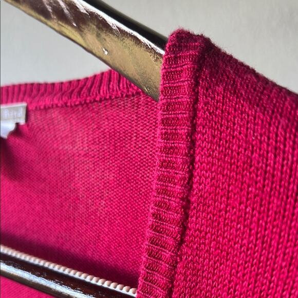 Isabella Bird Women’s Tie-Front Magenta Cardigan Sweater - size L - Picture 4 of 7